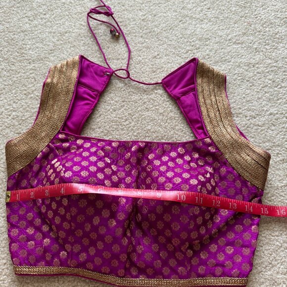 [NEW] Indian Pakistani Sari Saree Blue Purple Magenta Bundle XXS/XS/S - Picture 8 of 14